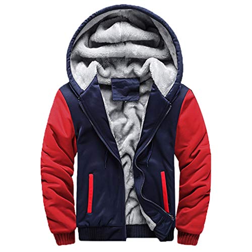 riou Chaqueta con Capucha Forro Polar Sudadera con Capucha Hombres de Manga Larga Hoodie Casual Abrigo Otoño-Invierno Chandal Arriba Tops