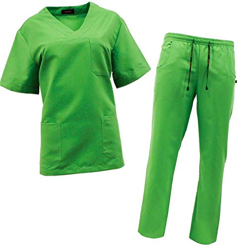 ROGER CON209 Uniforme Sanitario Conjunto Pijama Microfibra Anti-Olor Unisex Casaca y pantalón (Varias Tallas y Colores)