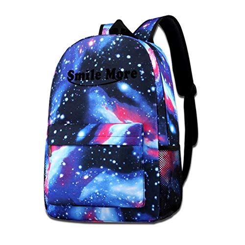 Roman-Atwood Smile More Space - Mochila para adolescentes, niños y niñas