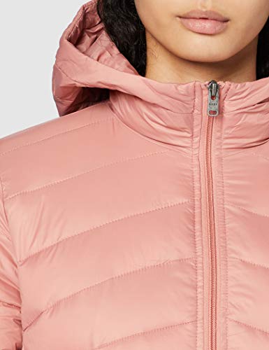 Roxy Coast Road-Chaqueta con Acolchado, Resistente Al Agua, Ligera Y Plegable para Mujer, Ash Rose, XS