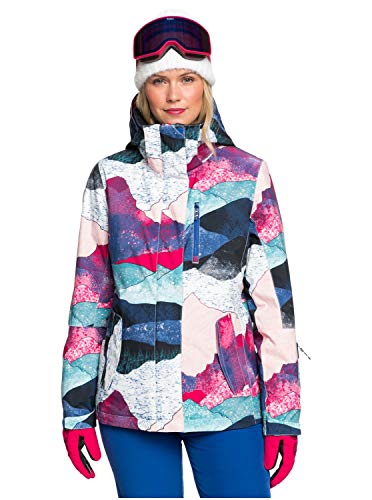 Roxy Jetty-Chaqueta para Nieve para Mujer, Bright White Annecy, XL