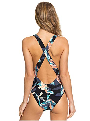 Roxy Printed Beach Classics-Bañador Entero para Mujer, Mood Indigo Flying Flowers s