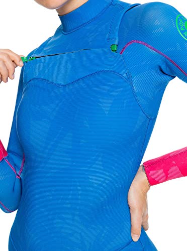 roxy Traje de Surf con Cremallera en el Pecho para Mujer Bañador, Princess Blue/Beet P, 14