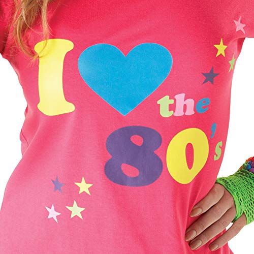 Rubies Camiseta Oficial para Adulto con Texto I Love The 80", Talla Grande