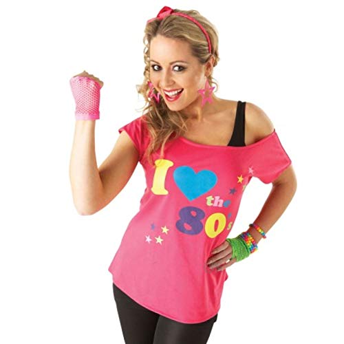 Rubies Camiseta Oficial para Adulto con Texto I Love The 80", Talla Grande