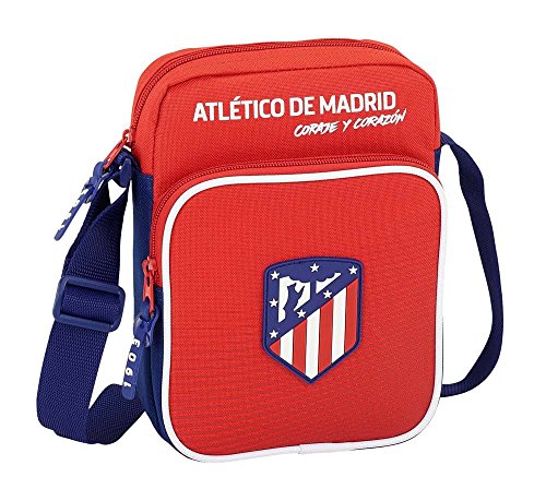 Safta Bandolera Atlético De Madrid "Coraje" Oficial Con Bolsillo Exterior 160x60x220mm