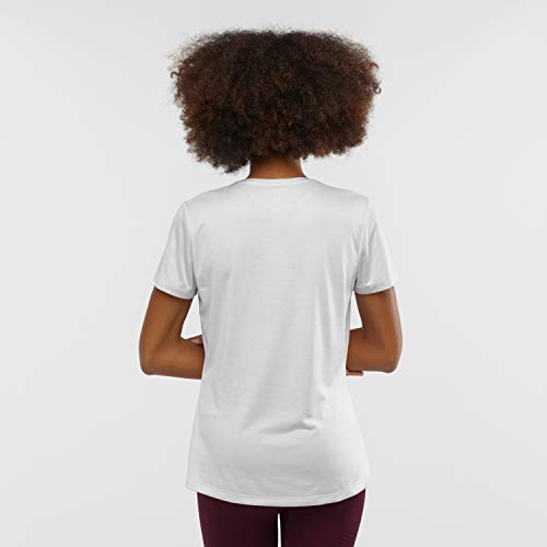 SALOMON Agile SS tee W Camiseta Deportiva de Manga Corta, Blanco, Talla M para Mujer