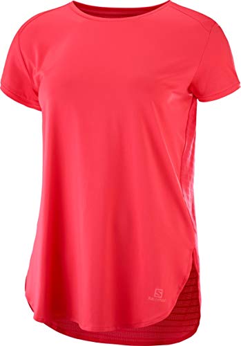 SALOMON Comet Breeze W Camiseta de Manga Corta, Mujer, Rosa (Hibiscus), S