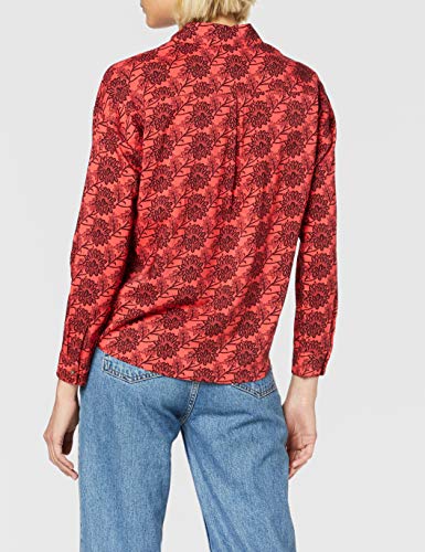 Scotch & Soda Maison Oversized Boxy Fit Cotton Viscose Shirt In Various Prints Blusa, Multicolor (Combo D 0220), Large para Mujer