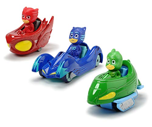 Set 3 vehículos de metal 7cm de Pj Masks (Dickie 3143000)