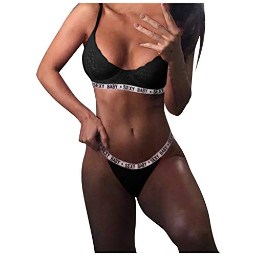 Sexy Encaje Lencería G-String Conjuntos Semi Transparente Ropa Interior Mujer Sujetadores Deep V Pijamas Erótica Mini Lingerie Babydoll Teddy