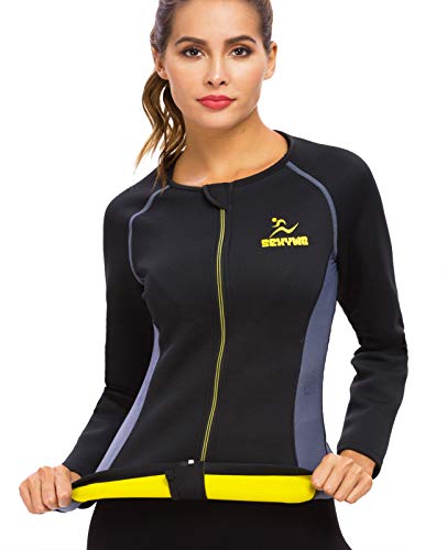 SEXYWG Traje Sauna De Mujer Neopreno Completo Abrigo, Trajes De SudoracióN Bajar De Peso, Quema Grasa Abdominal Adelgazante Perder Barriga, Sweat Sauna Suit para Sudor