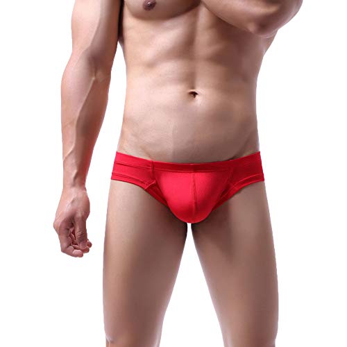 SHIXUE Sexy Tanga para Hombre Ropa Interior Masculina Lencería Erótica Adulto Paquete Tridimensional Corrigiendo Las Caderas para Hombres Sexys,Rojo,M