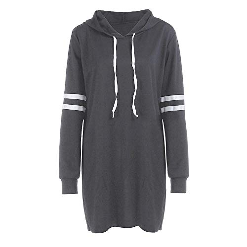 SHOBDW Liquidación Venta Moda Mujer Sexy Nueva Otoño Invierno Sudadera con Capucha Larga Sudadera Jersey Pullover Manga Larga Vestido(Gris,M)