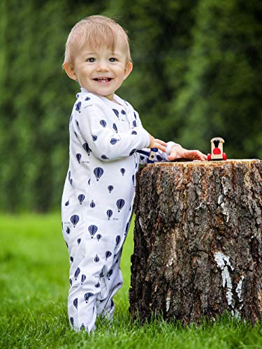 Sibinulo Niño Niña Pijama Bebé Pelele de Algodón Pack de 2 Autos y Globos 68(3-6 Meses)