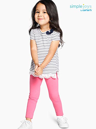 Simple Joys by Carter's Leggings-Pants, Navy/Pink/Denim, 4T