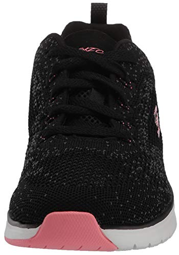 Skechers Ultra Groove, Zapatillas Mujer, Negro (Black Knit Mesh/Pink Trim Bkpk), 36 EU