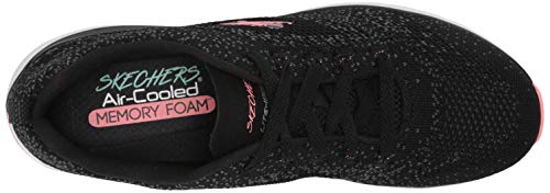 Skechers Ultra Groove, Zapatillas Mujer, Negro (Black Knit Mesh/Pink Trim Bkpk), 39 EU