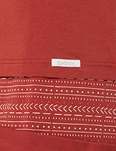 Skiny Damen Pyjama Kurz Juego de Pijama, Rojo Burnt, 40 para Mujer