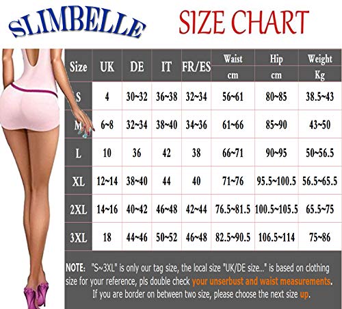 SLIMBELLE Body Faja Reductora con Sujetador Adelgazantes Mujer Sin Costura Colombiana Cintura Alta Braga Talla Grande Corsé Ajustable Shapewear