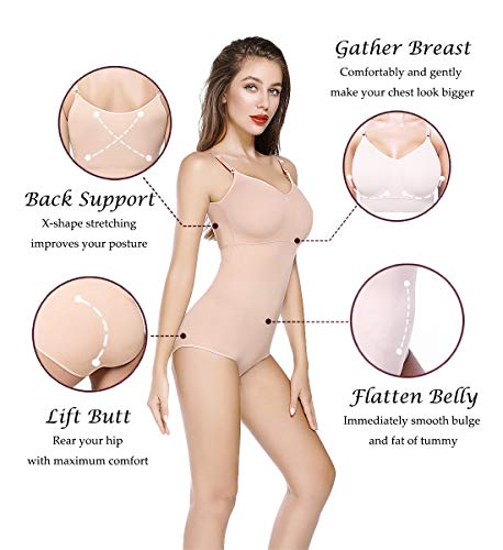 SLIMBELLE® Mujer Bodies Moldeadores Lencería Moldeadora Faja sin Costuras Body Reductor Abdomen Adelgazante Corsé Bodysuit Shapewear