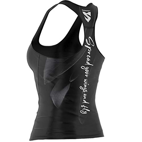 SMMASH Herme Sport Top Tank para Mujer, Camiseta de Tirantes Deportivas, Camiseta sin Manga para Fitness, Yoga, Formación, Material Transpirable y Antibacteriano, (M)