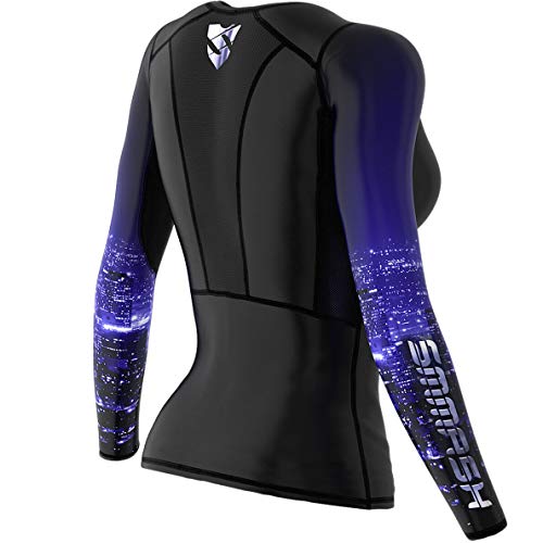 SMMASH X-Girl Womens Long Sleeve Compression Tops, Breathable and Light, Functional Thermal Shirt for Crossfit, Fitness, Yoga, Gym, Running, Sport Long Sleeved, Antibacterial Material…