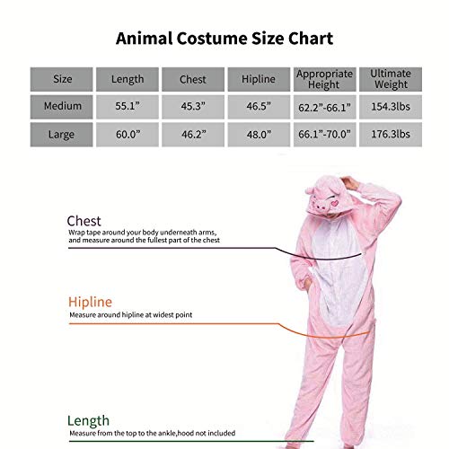 softan Pijama de Animal de una Pieza Unisexo para Adultos con Capucha,Traje de Disfraz,Ropa de Dormir para Festival de Carnaval,Navidad y Halloween