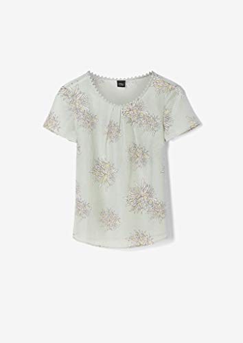 s.Oliver BLACK LABEL Bluse Kurzarm, 61a2 Flowers Print, 46 para Mujer