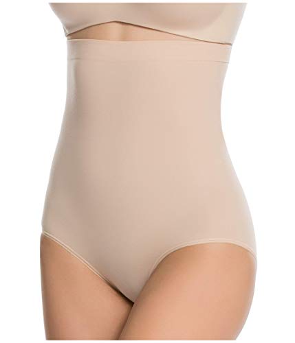 Spanx Higher Power Panties Ropa Interior, Beige, L para Mujer