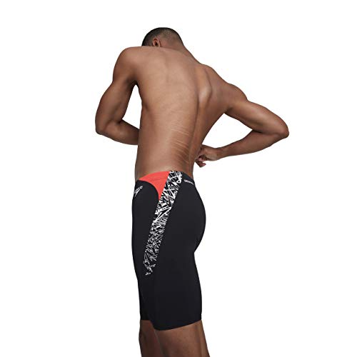 Speedo Boom Splice Bañador, Adult Male, Negra/Rojo, 40 (ES 100 CM)