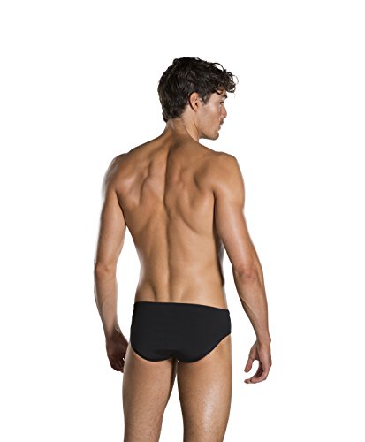 Speedo Boom Splice de 7 cm Bañador Tipo Slip, Hombre, Negro Boom/Gris Óxido, 34