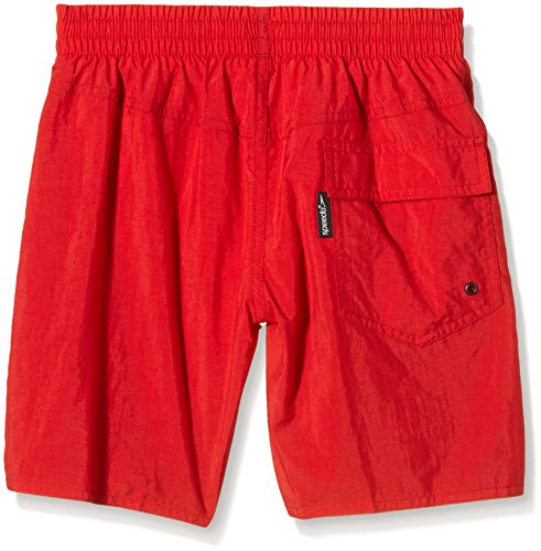 Speedo Challenge de 15" Pantalones Cortos, Junior Boys, Fuego-Rojo/Blanco Raya-Logo, XL