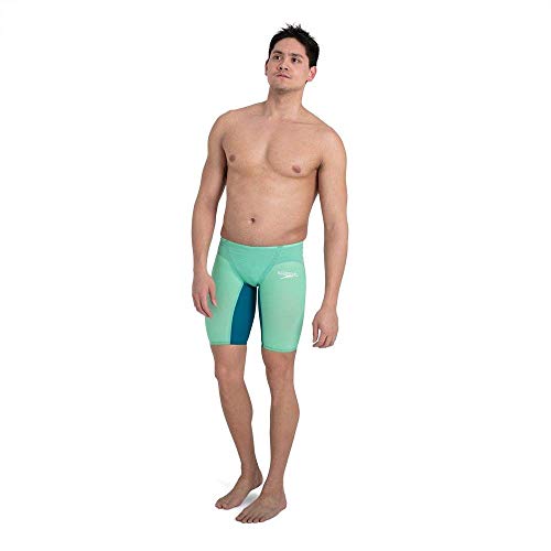 Speedo Fastskin LZR Pure Valor Jammer Bañador, Hombre, Green Glow/Nordic Teal/White, 25