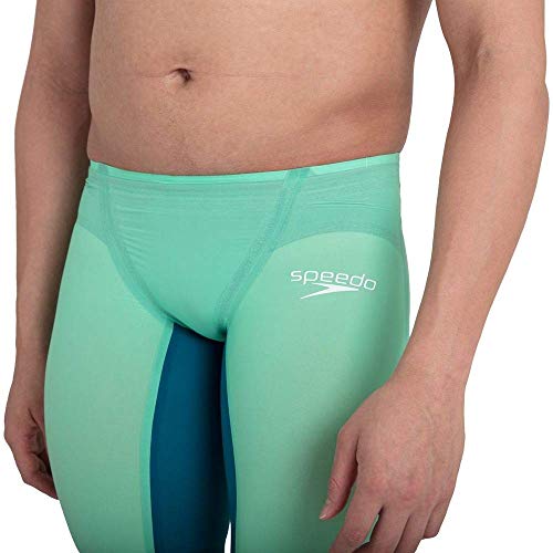 Speedo Fastskin LZR Pure Valor Jammer Bañador, Hombre, Green Glow/Nordic Teal/White, 25