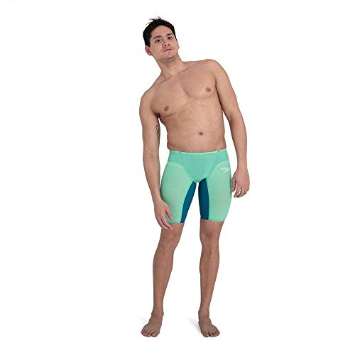 Speedo Fastskin LZR Pure Valor Jammer Bañador, Hombre, Green Glow/Nordic Teal/White, 25