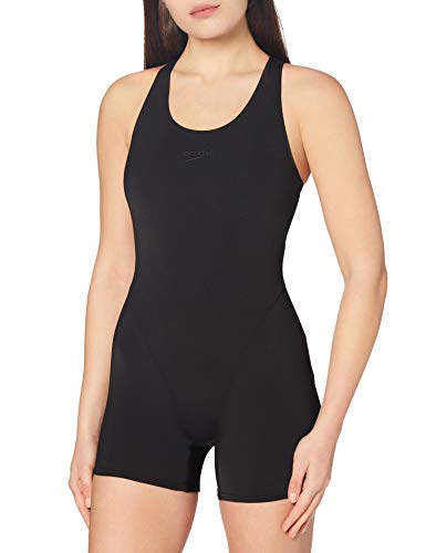 Speedo Myrtle Legsuit Traje de Baño, Mujer, Negro, 34