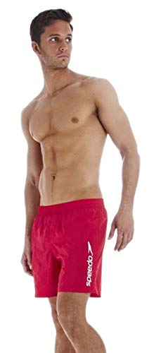 Speedo Scope - Bañador de natación para hombre, color rojo/blanco, talla L