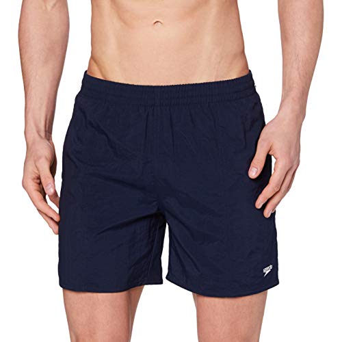 Speedo Solid Leisure - Bañador de natación para hombre, color azul marino, talla S