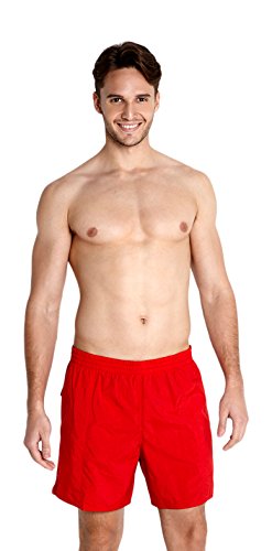 Speedo Solid Leisure de 16" Pantalones Cortos, Adult Male, Rojo, XL