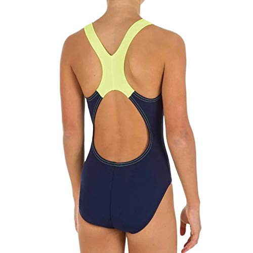 Speedo Splash - Bañador de una pieza para niña, Navy Yellow, 14