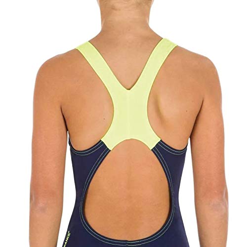 Speedo Splash - Bañador de una pieza para niña, Navy Yellow, 14