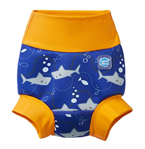 Splash About Happy Nappy Pañal de Baño Reutilizable - Shark Orange 3-6 Meses