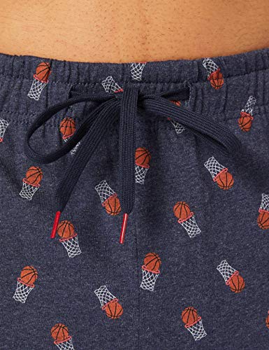 Springfield Pijama Estampado Baloncesto Juego, Azul Oscuro, L para Hombre