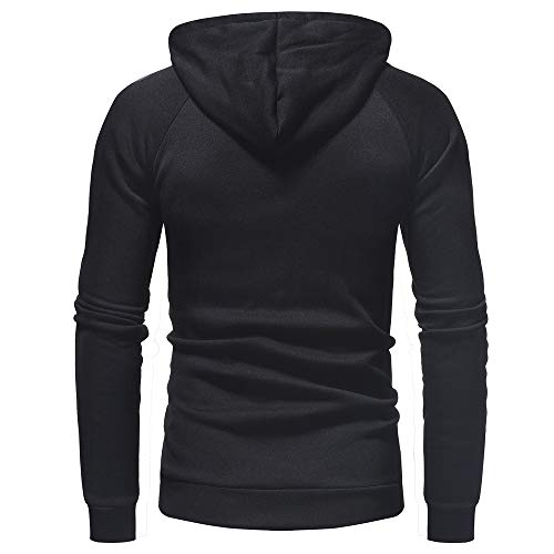 Sudadera con Capucha Hombres de Manga Larga Capucha Tops Chaqueta Ropa con Cremallera Hoodie Casual Abrigo Otoño-Invierno Jerséis