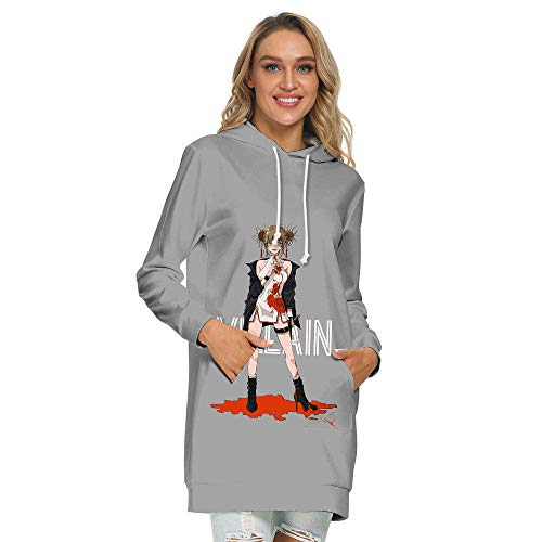 Sudadera con Capucha Informal para Mujer Inspirada en el Vestido japonés My Hero Academia Manga Jumper-A XS