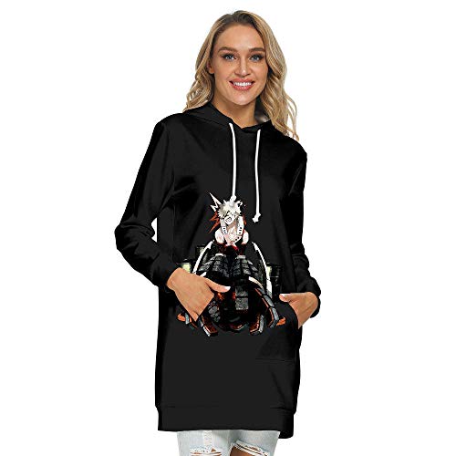 Sudadera con Capucha Informal para Mujer Inspirada en el Vestido japonés My Hero Academia Manga Jumper-D XXS