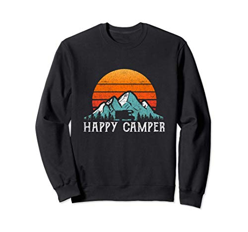 Sudadera Happy Camper - RV 70s Retro Motorhome Camping Sudadera