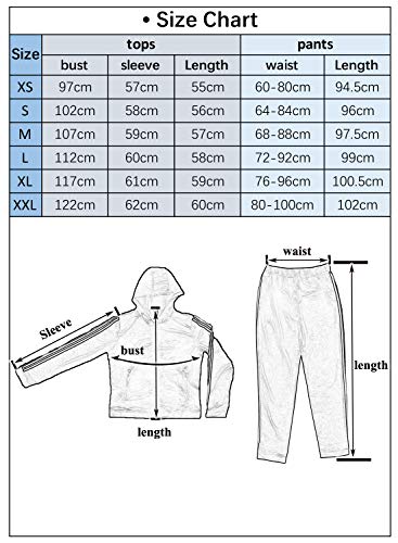 Sudaderas Mujer Pantalones + Tops Conjunto de Chándal de Mujer Camisas Fitness Manga Larga Casual Jersey Chaqueta Hoodie&Pantalones (Rojo, XX-Large)