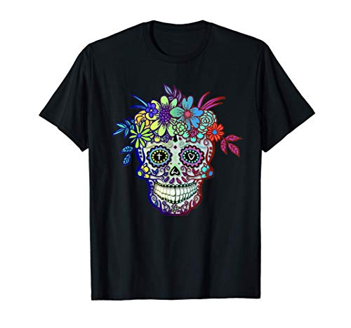 Sugar Skull Dia De Muertos Calavera Day Of The Dead Camiseta